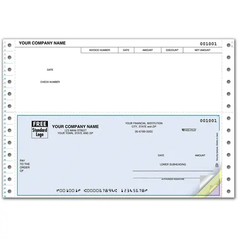 Continuous Account Payable Business Checks