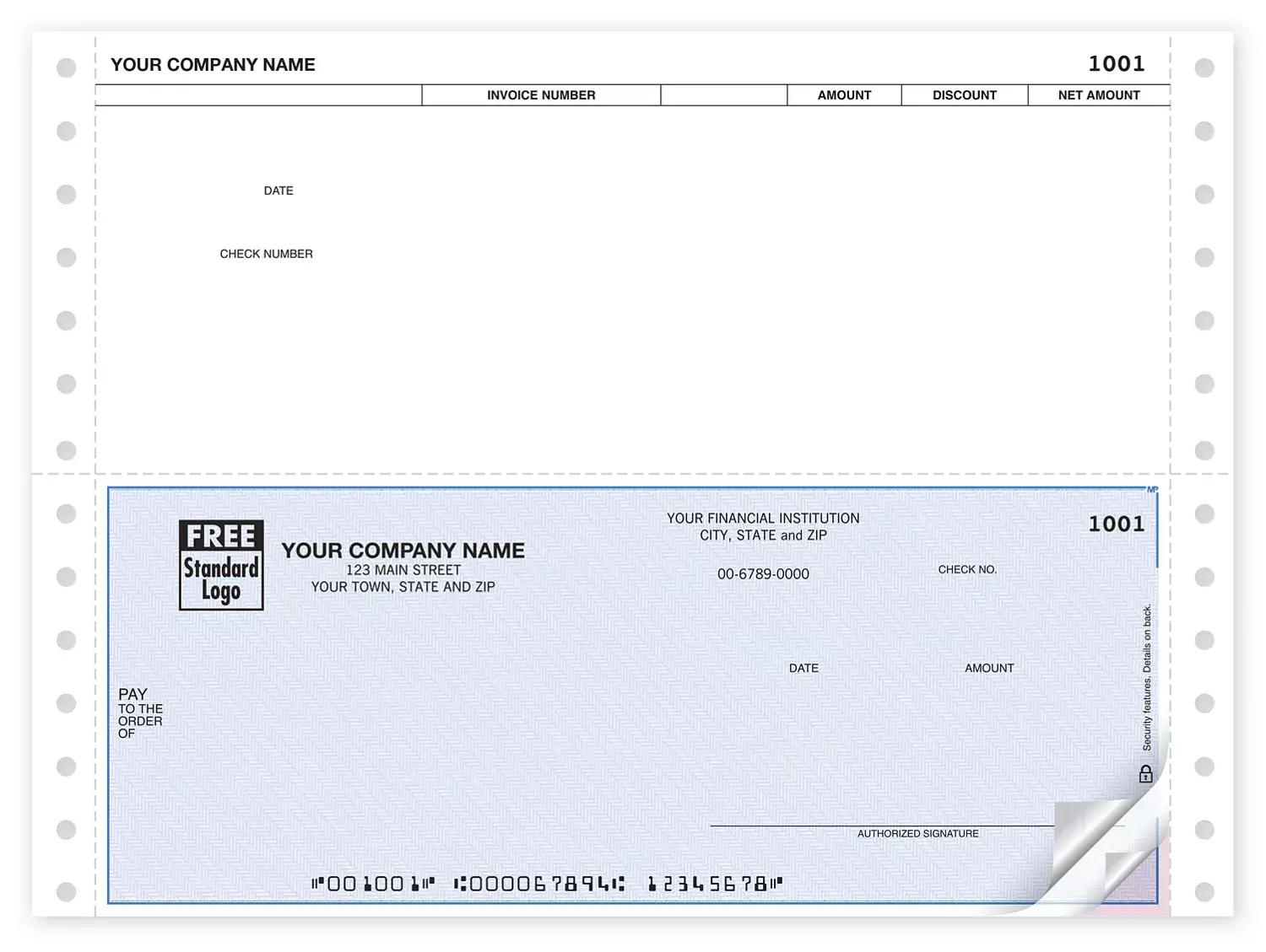 Business Checks for Payables, 6 Columns