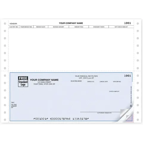 Continuous Accounts Payable Checks for Peachtree Software