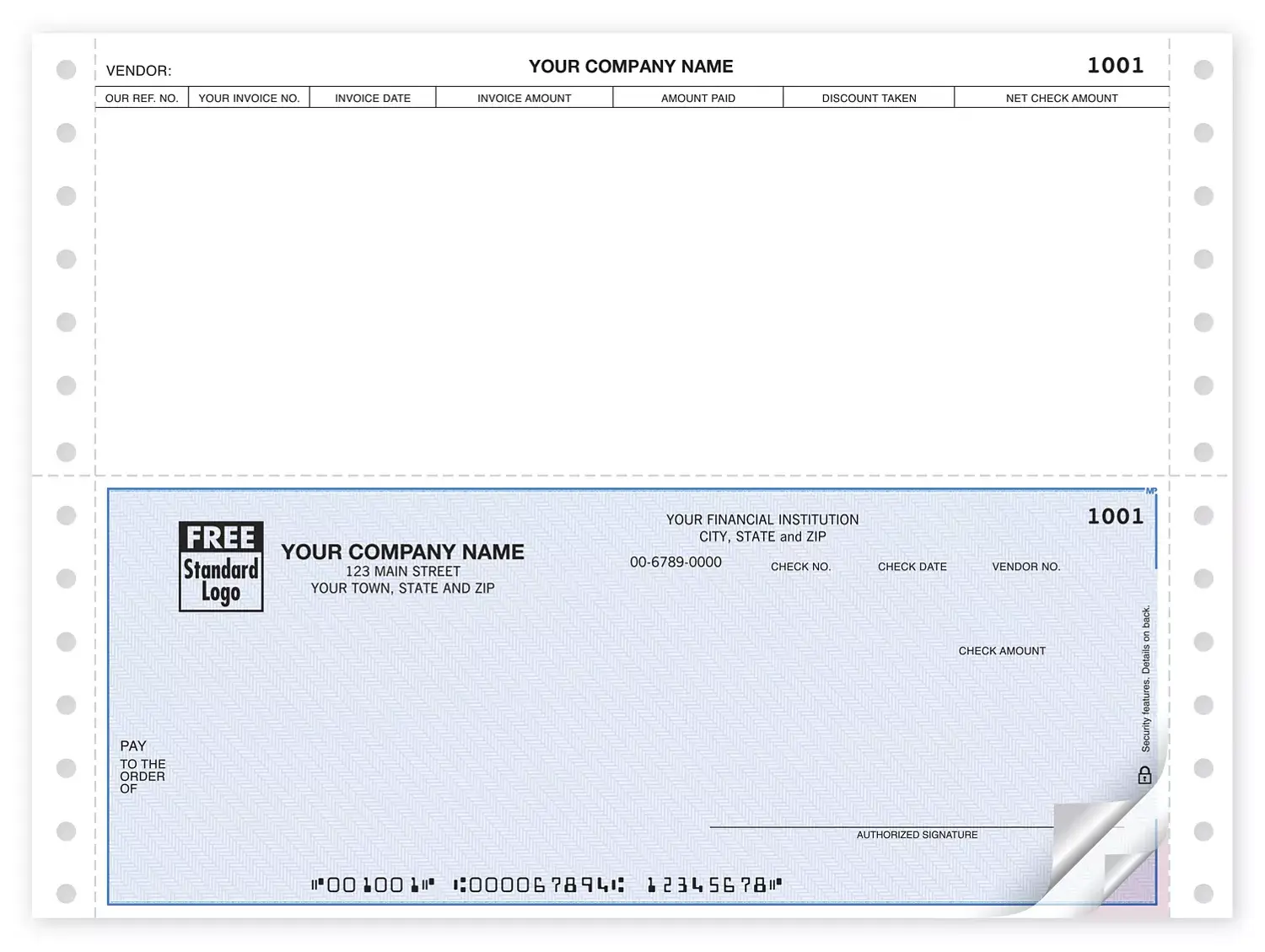 Continuous Accounts Payable Checks for Peachtree Software