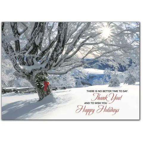 Custom Printed Gratitude Holiday Greeting Cards for Business or Family Use