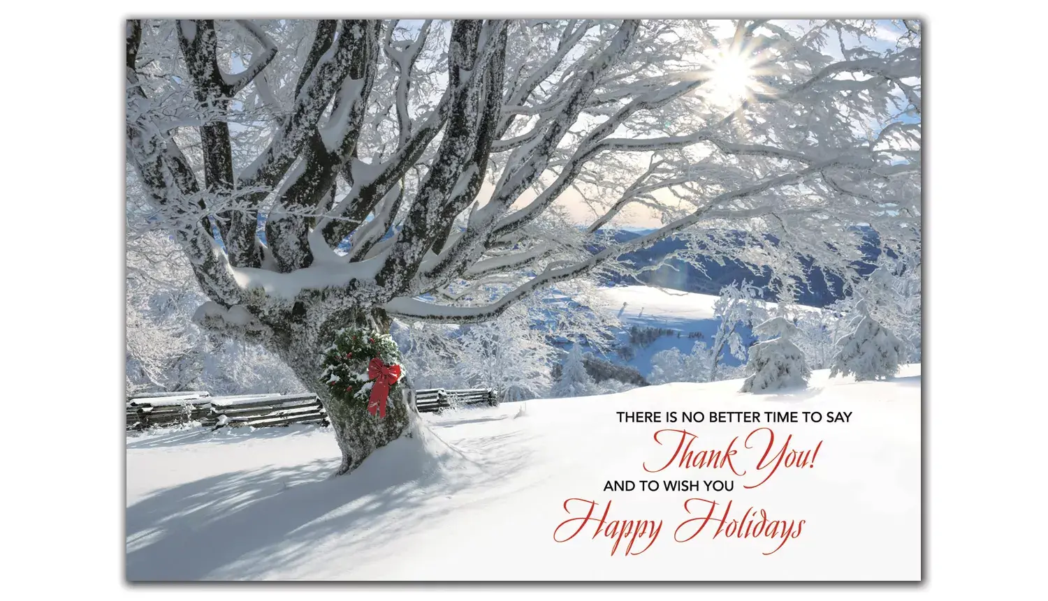 Custom Printed Gratitude Holiday Greeting Cards for Business or Family Use
