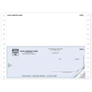 Continuous Business Checks with Blank Top Stub