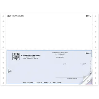 Continuous Business Checks with Blank Top Stub