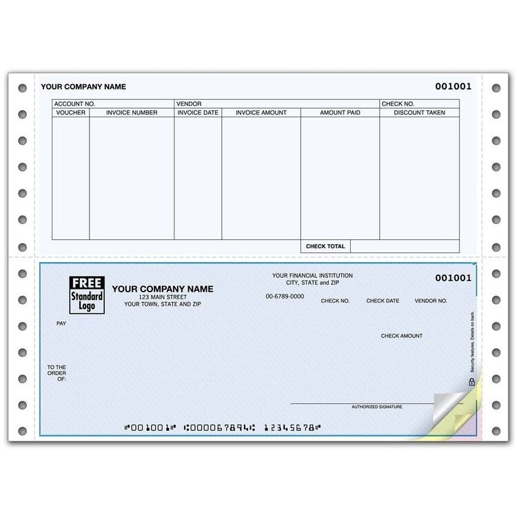 Pin Fed Account Payable Checks