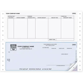 Pin Fed Account Payable Checks