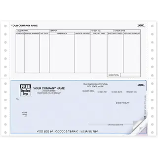 Microsoft® Accounts Payable Continuous Checks, Triplicate