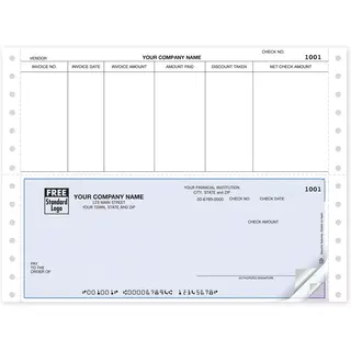 Continuous Carbonless Accounts Payable Check