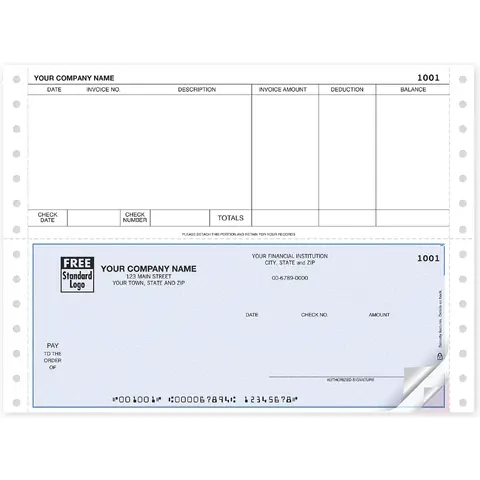 Continuous Accounts Payable NCR Checks for Timberline