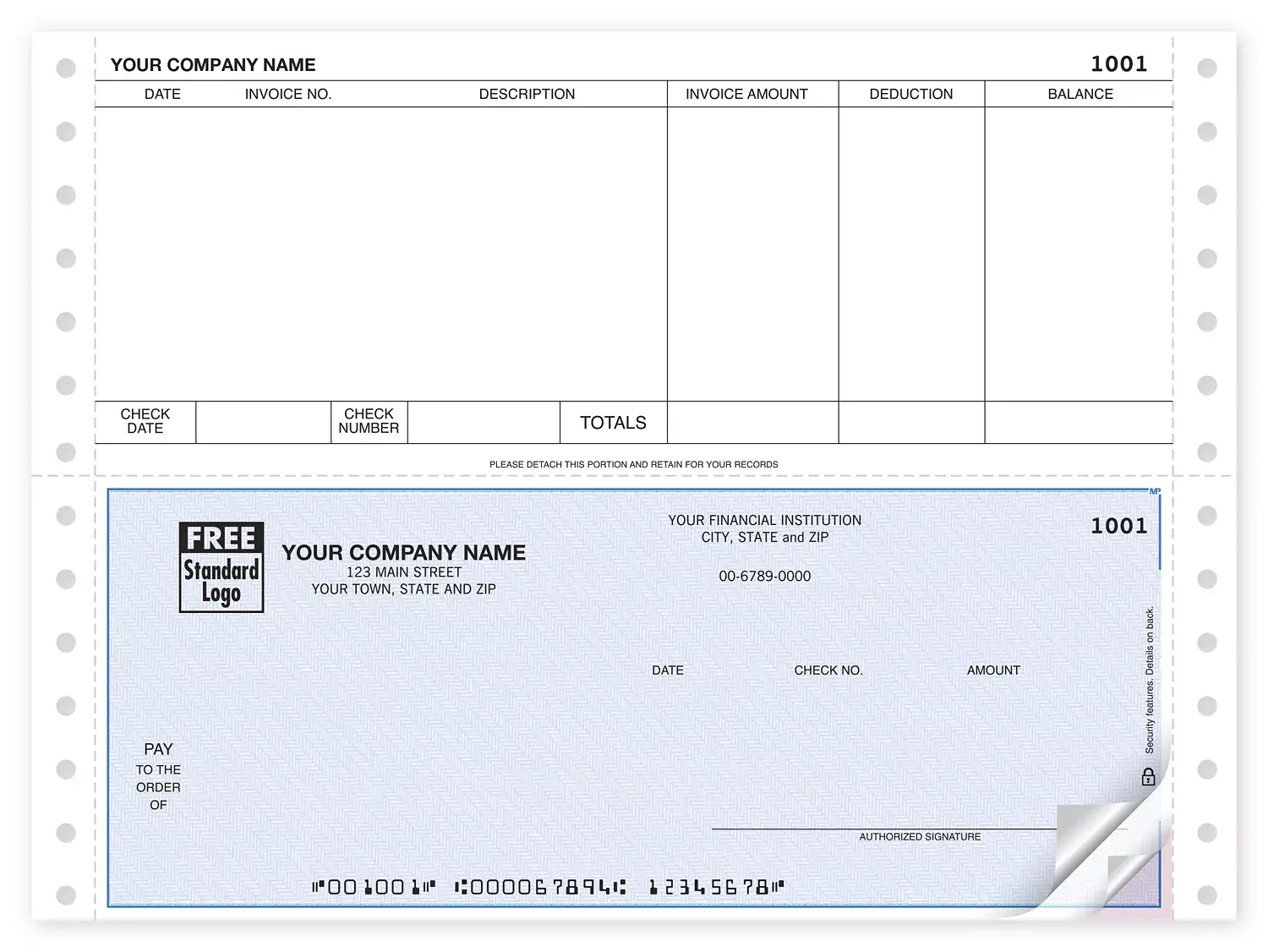 Continuous Accounts Payable NCR Checks for Timberline