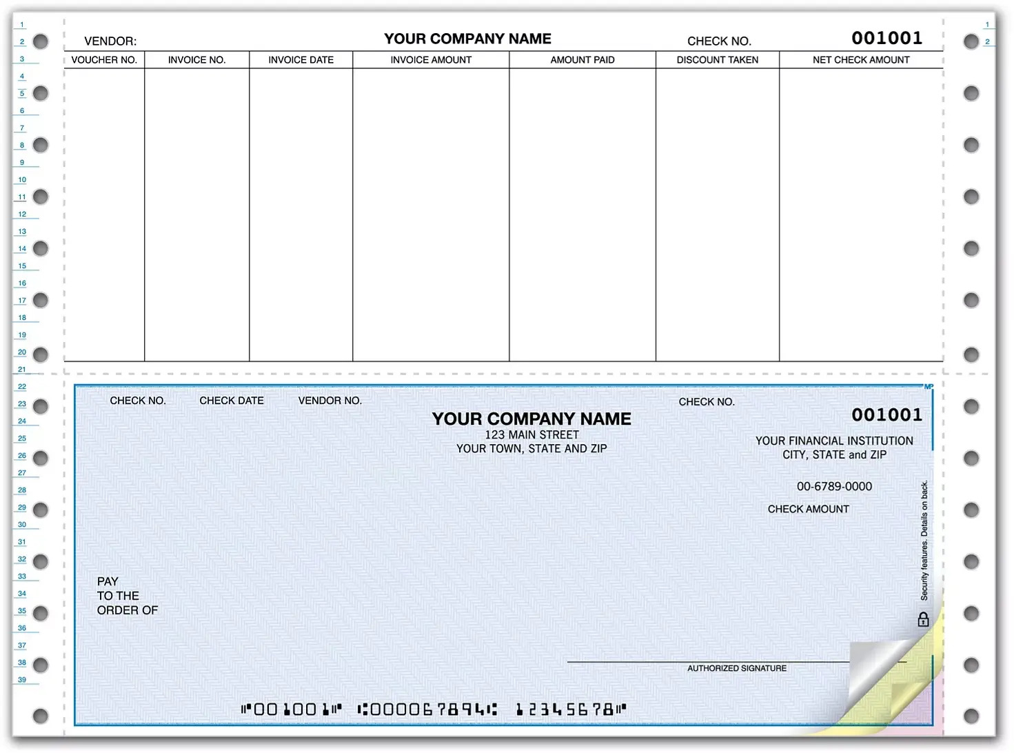 Continuous Accounts Payable Business Checks, Macola