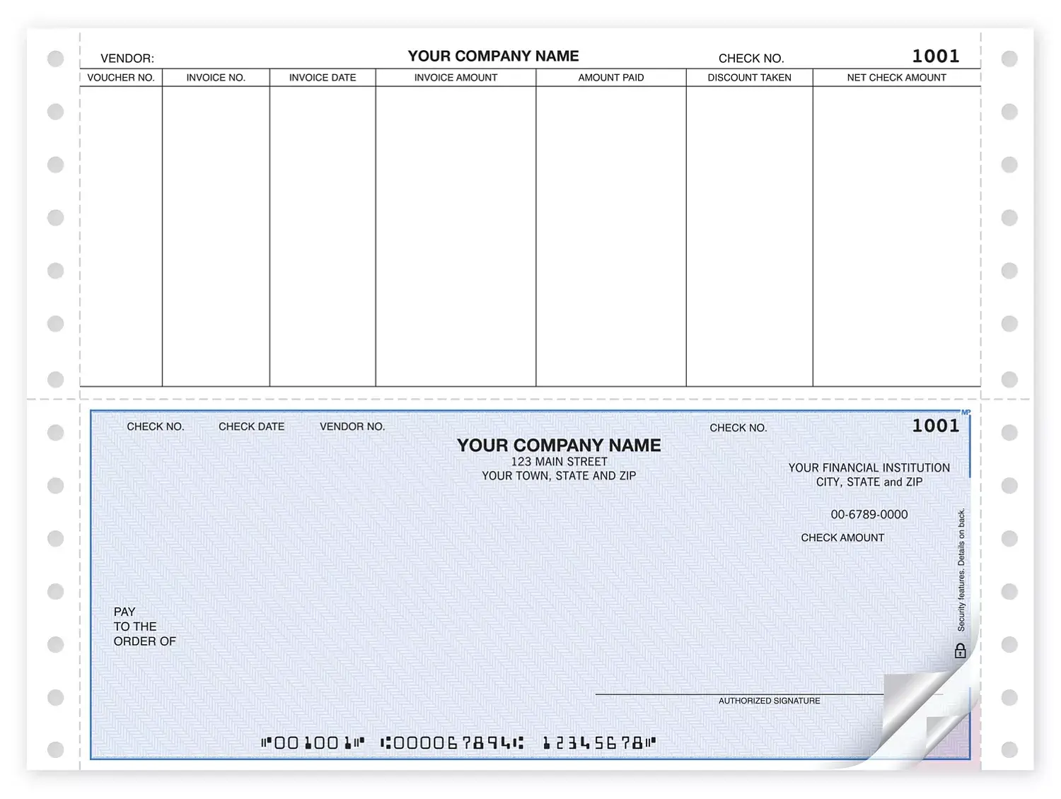 Continuous Accounts Payable Business Checks, Macola