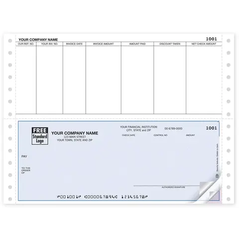 Accounts Payable Checks for Pin Feed Printers