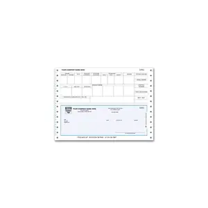 Pin Feed Payroll Checks with Overtime Section