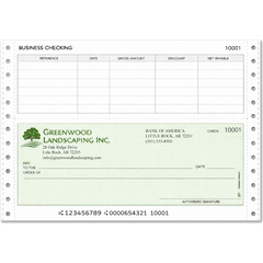 Custom continuous business checks printing