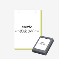 Custom retail register forms that fan-part in a countertop box