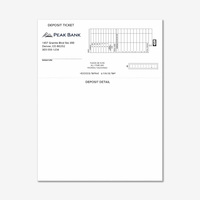 Custom business deposit slip for laser printers