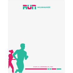 Custom business letterhead printing with up to 2 ink colors