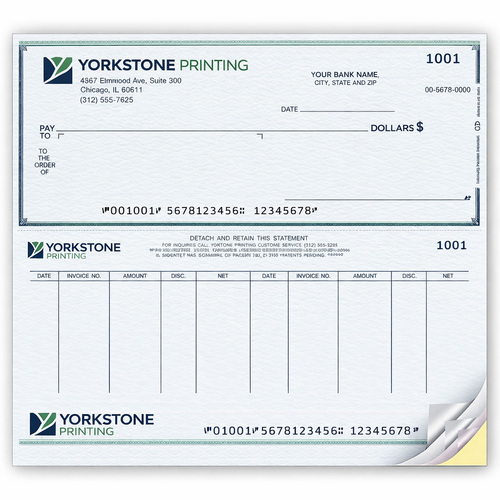 Custom business voucher check printing