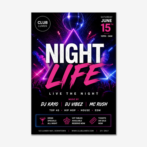 Custom full color posters printing