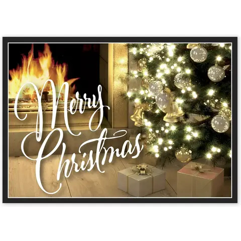 Custom Christmas Cards Printing with Silver and Gold Accents