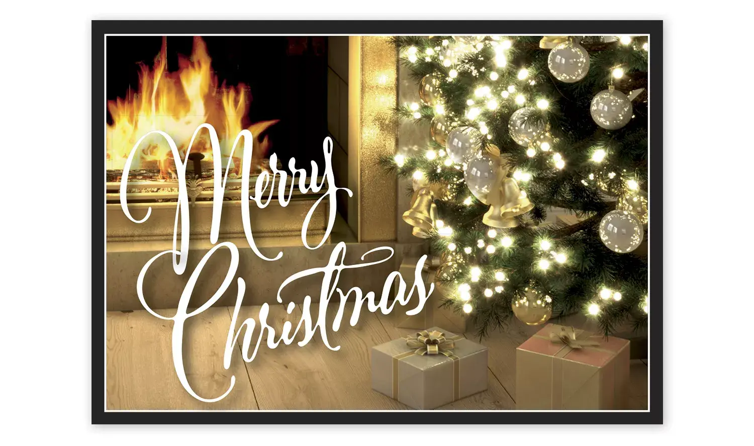 Custom Christmas Cards Printing with Silver and Gold Accents