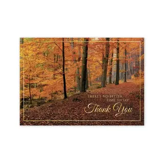 Custom Business Thanksgiving Greeting Cards - Woodland Gratitude