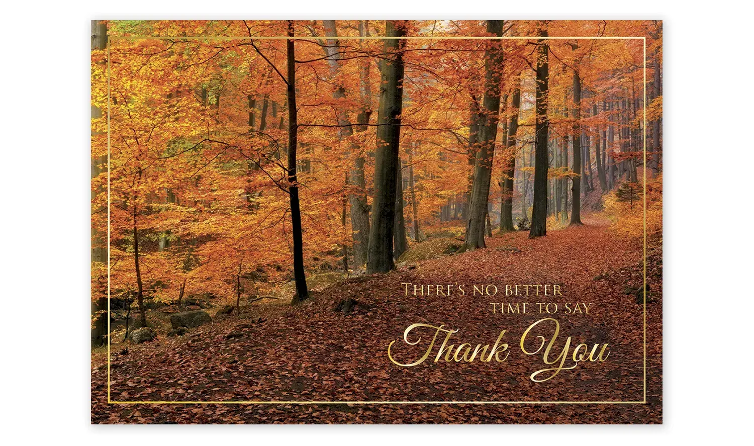 Custom Business Thanksgiving Greeting Cards - Woodland Gratitude