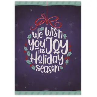 We Wish you Joy for the Holidays - Business Greeting Cards