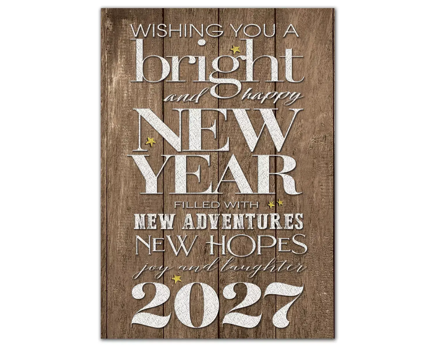 Rustic New Year Holiday Cards