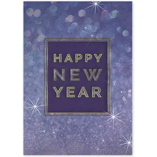 Custom Business Holiday Cards - Purple Happy New Year