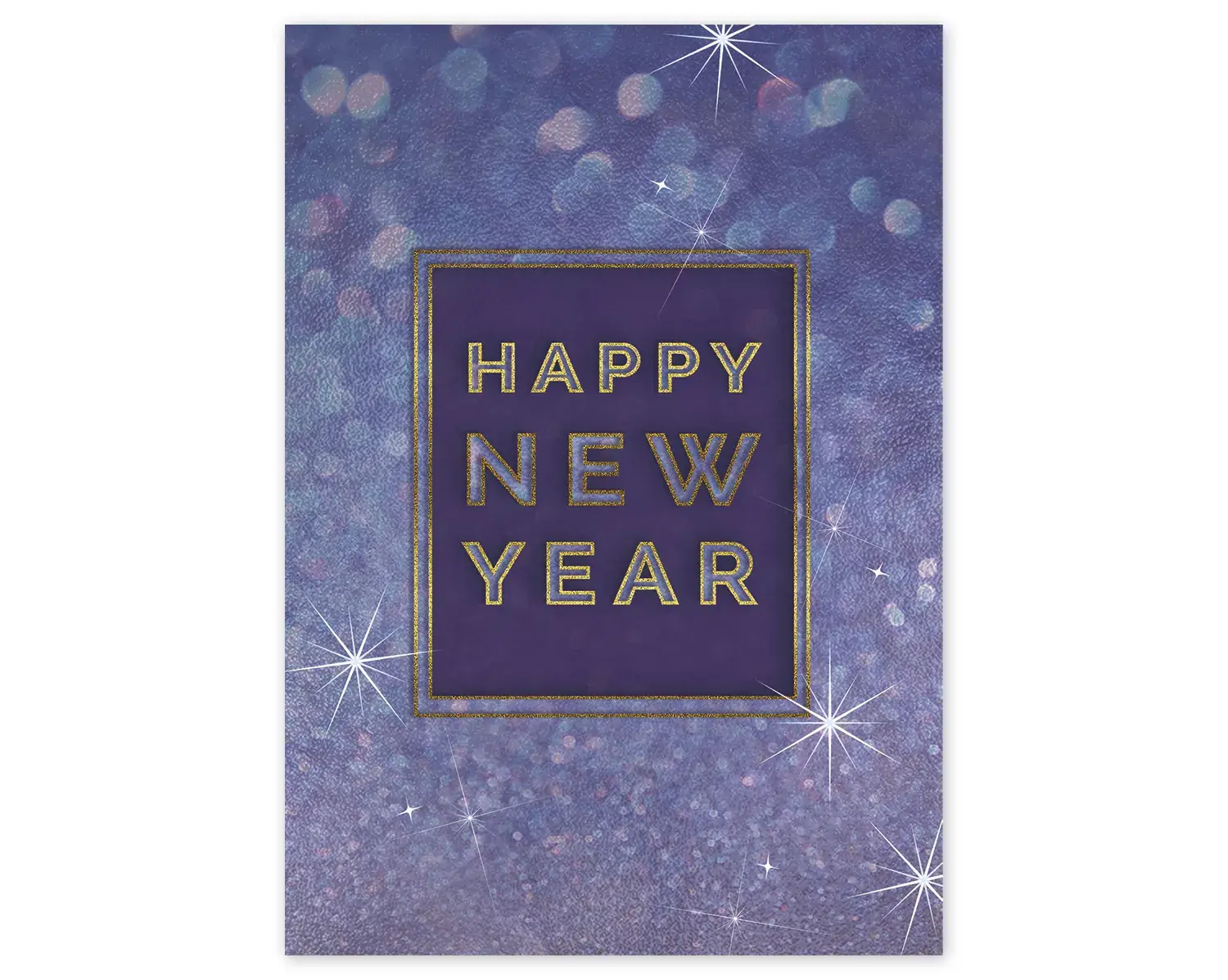 Custom Business Holiday Cards - Purple Happy New Year
