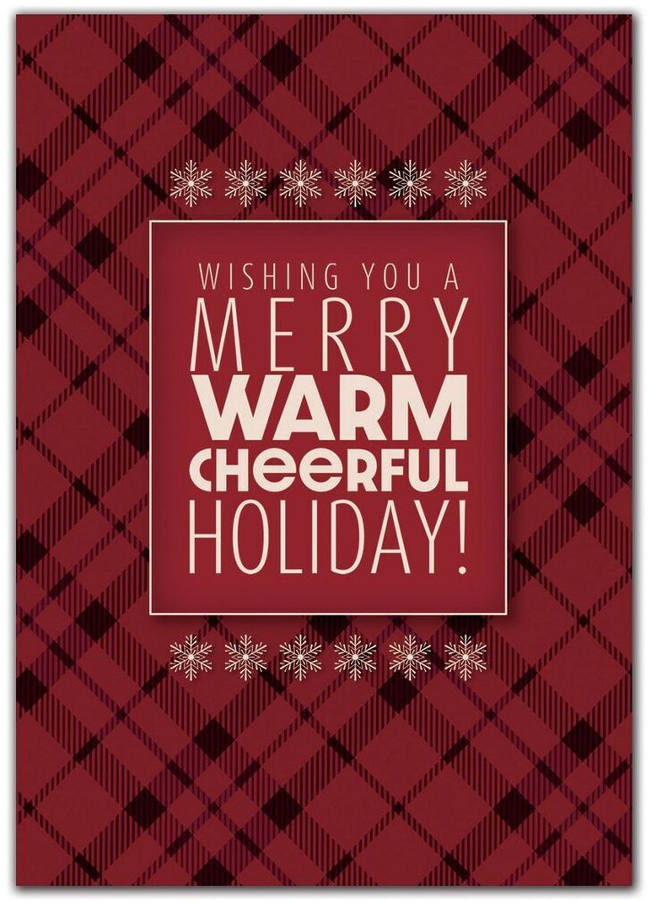 Custom Flannel & Snowflakes Christmas Cards