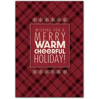 Custom Flannel & Snowflakes Christmas Cards