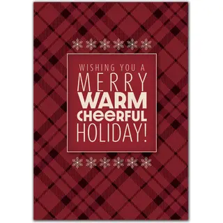 Custom Flannel & Snowflakes Christmas Cards