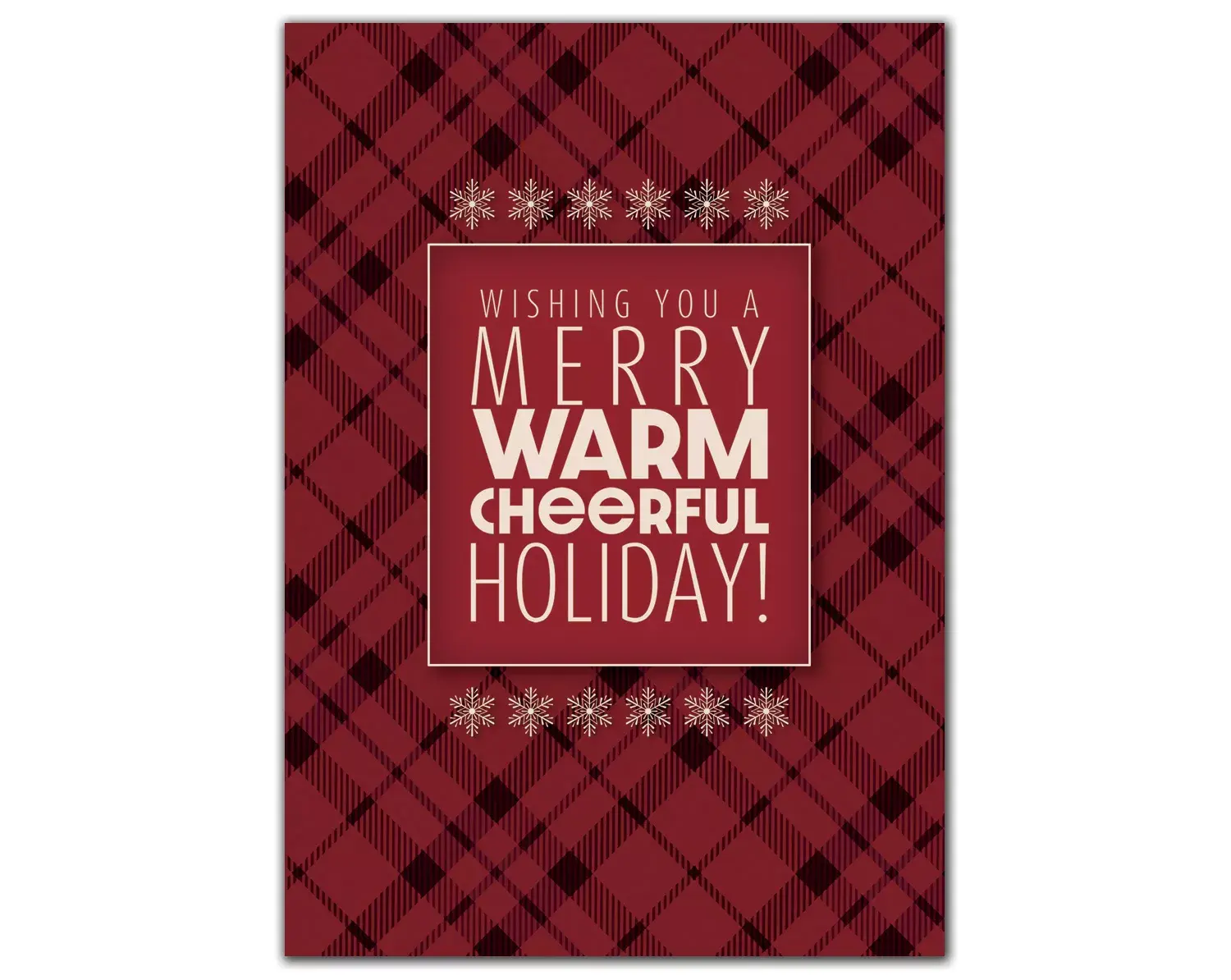 Custom Flannel & Snowflakes Christmas Cards