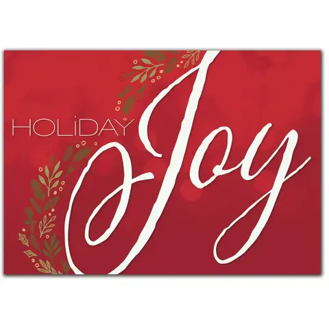 Custom Business Holiday Cards | So Much Joy, Red