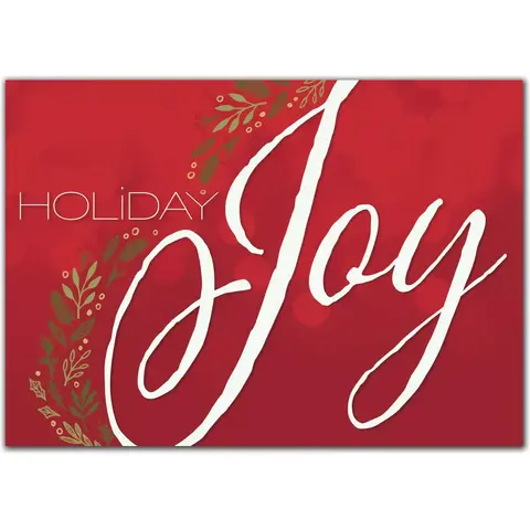 Custom Business Holiday Cards | So Much Joy, Red