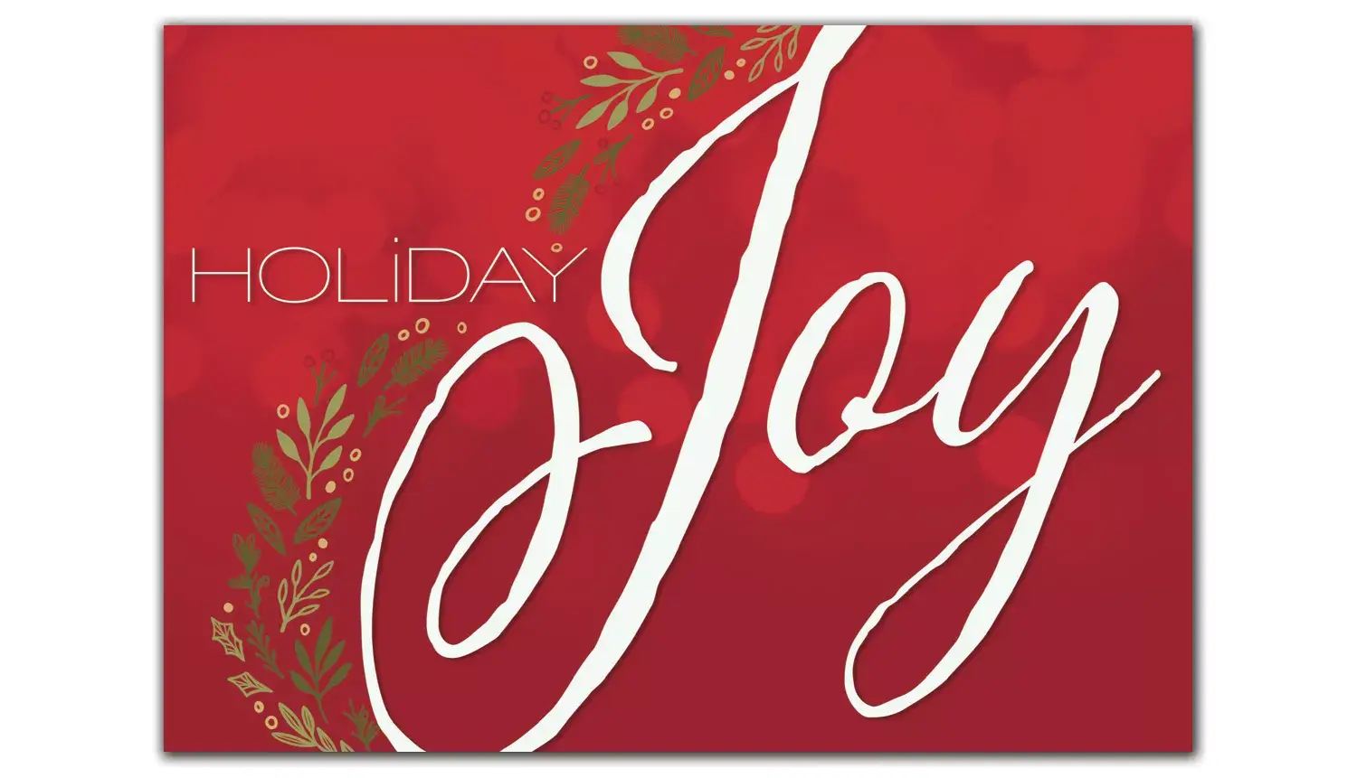 Custom Business Holiday Cards | So Much Joy, Red