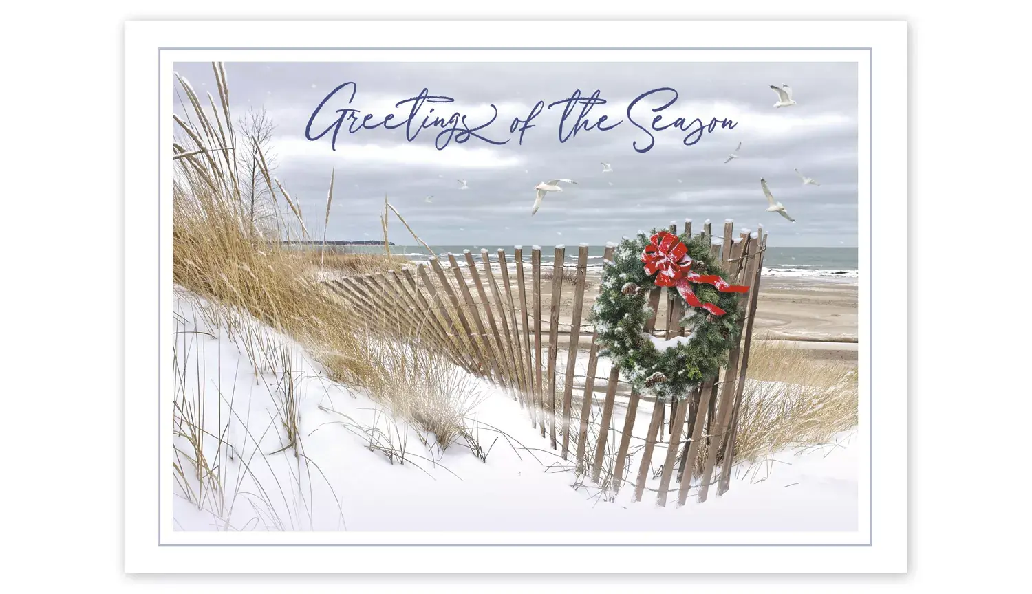 Custom Winter Holiday Cards - Seashore Greetings