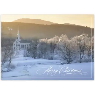 Custom Christmas Greeting Cards | Snowy Church