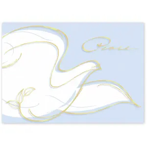 Custom Printed Peace Dove Holiday Cards