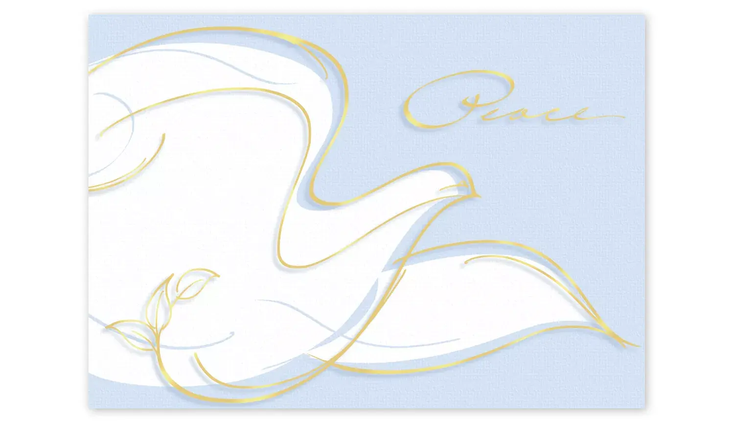 Custom Printed Peace Dove Holiday Cards
