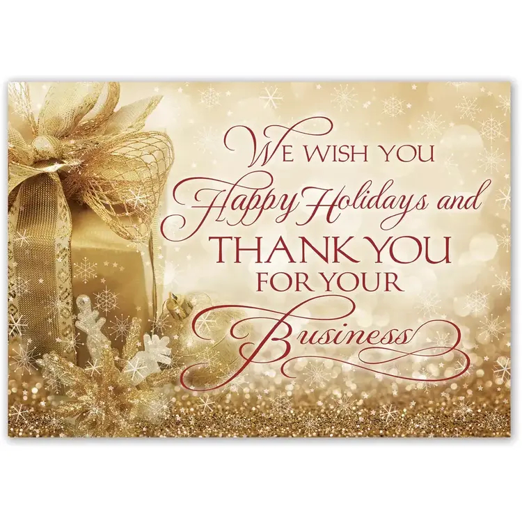 Custom Business Thank You Holiday Greeting Cards