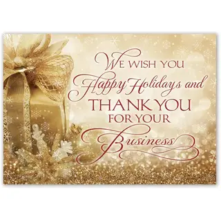 Custom Business Thank You Holiday Greeting Cards