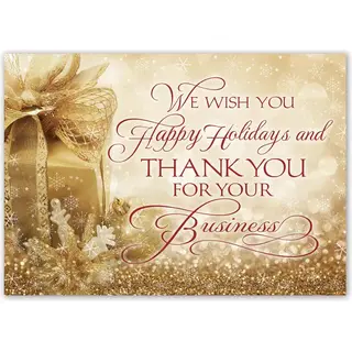 Custom Business Thank You Holiday Greeting Cards