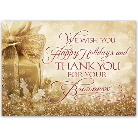 Custom Business Thank You Holiday Greeting Cards