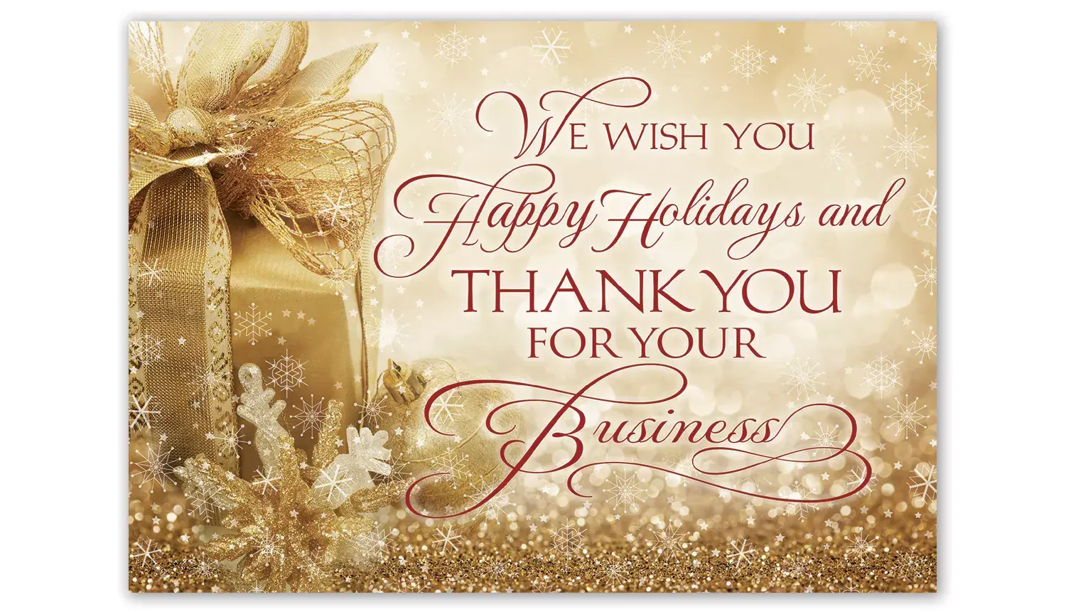 Custom Business Thank You Holiday Greeting Cards