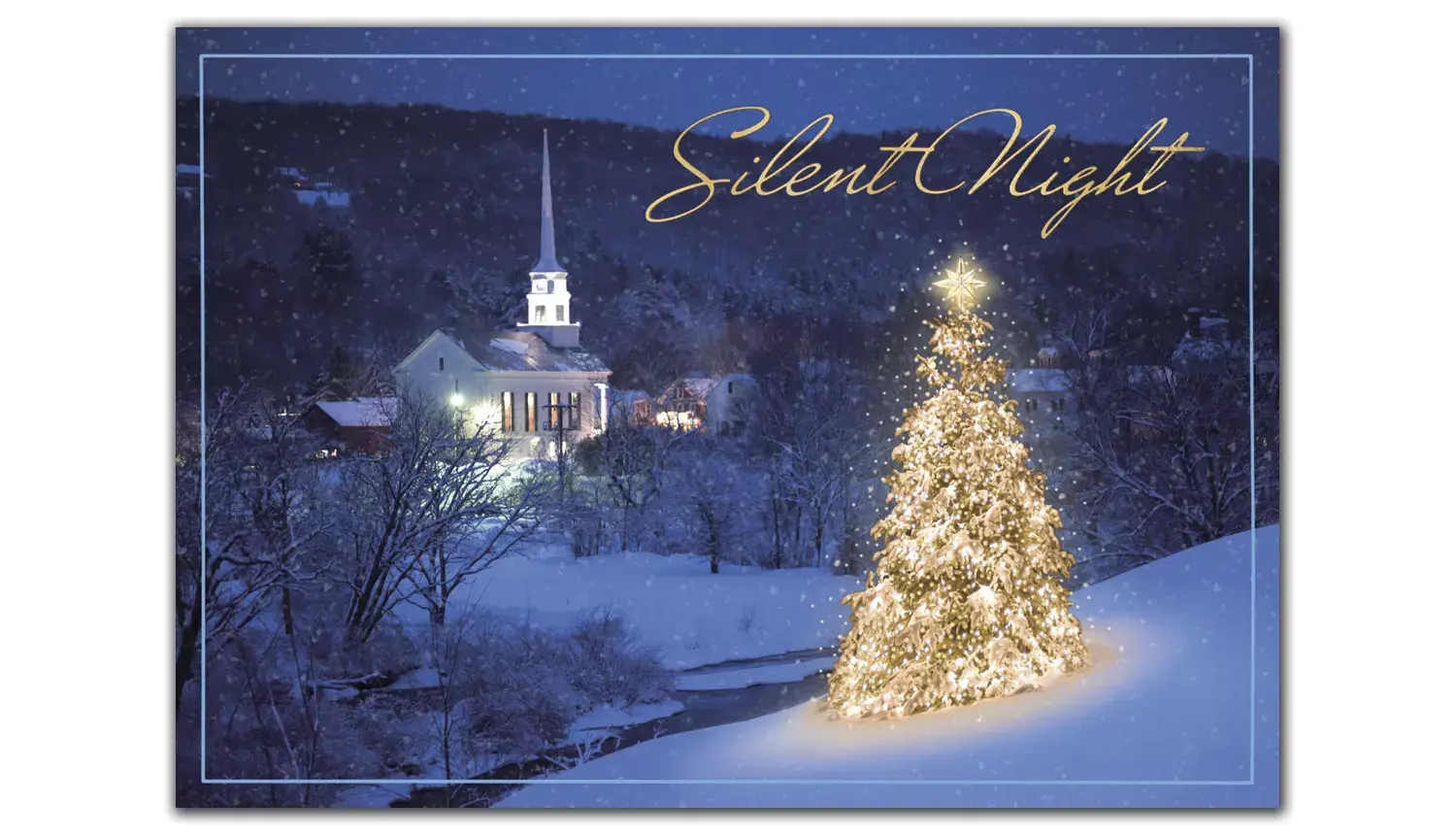 Christmas Holiday Greeting Cards - Everlasting Glowing Tree