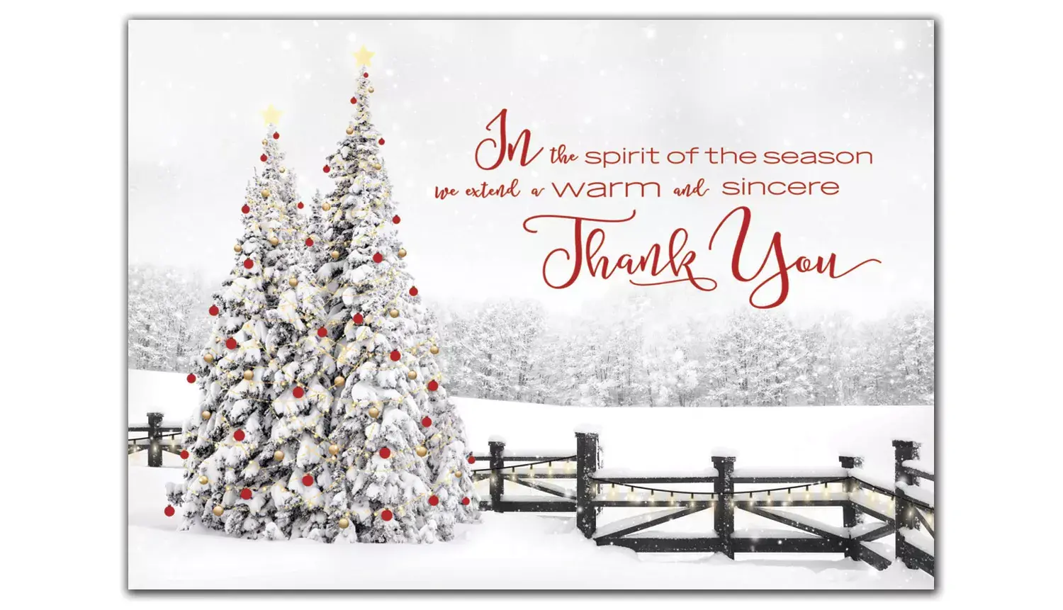 Customized Holiday Cards for Business - Thank You for Your Business